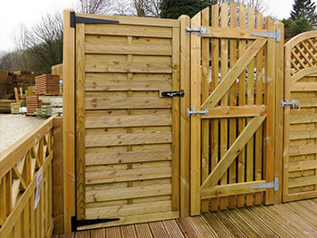 Continental and Picket Gates in our outside display areas