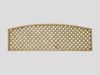 Curved Diamond Lattice Fence Trellis