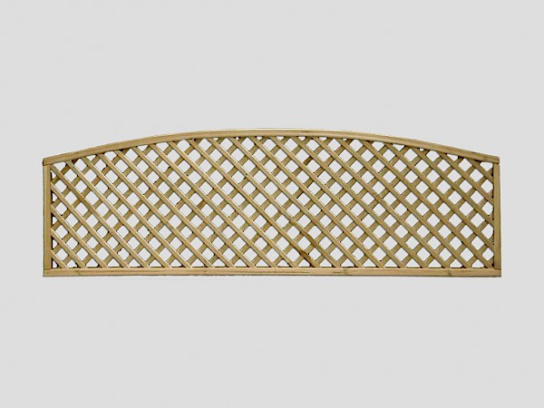 Curved Diamond Lattice Fence Trellis - Curved Diamond Lattice Trellis