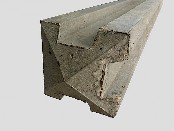 Concrete Three-Way Fence Posts - Top of Post