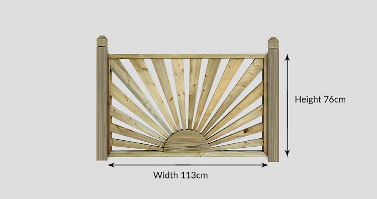 Sunburst Deck Panel - Measurements