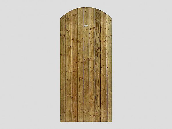 Curved Pennine Elite T&G Garden gate - Front Aspect