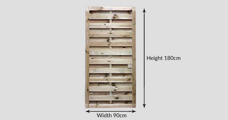 Pennine Square Horizontal Gate - Measurements