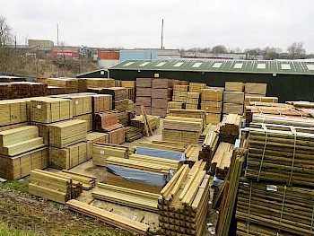 Traditional Fence Panels and Timber Posts in our Yard